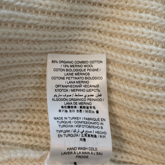 Doen Voyage Sweater NWT Cream Sailor Collar Cotton Wool Blend L - Picture 10 of 10